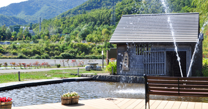 五天山公園の写真：水車小屋